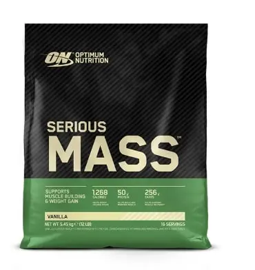 composition gainer optimum nutrition serious mass vanille en sachet