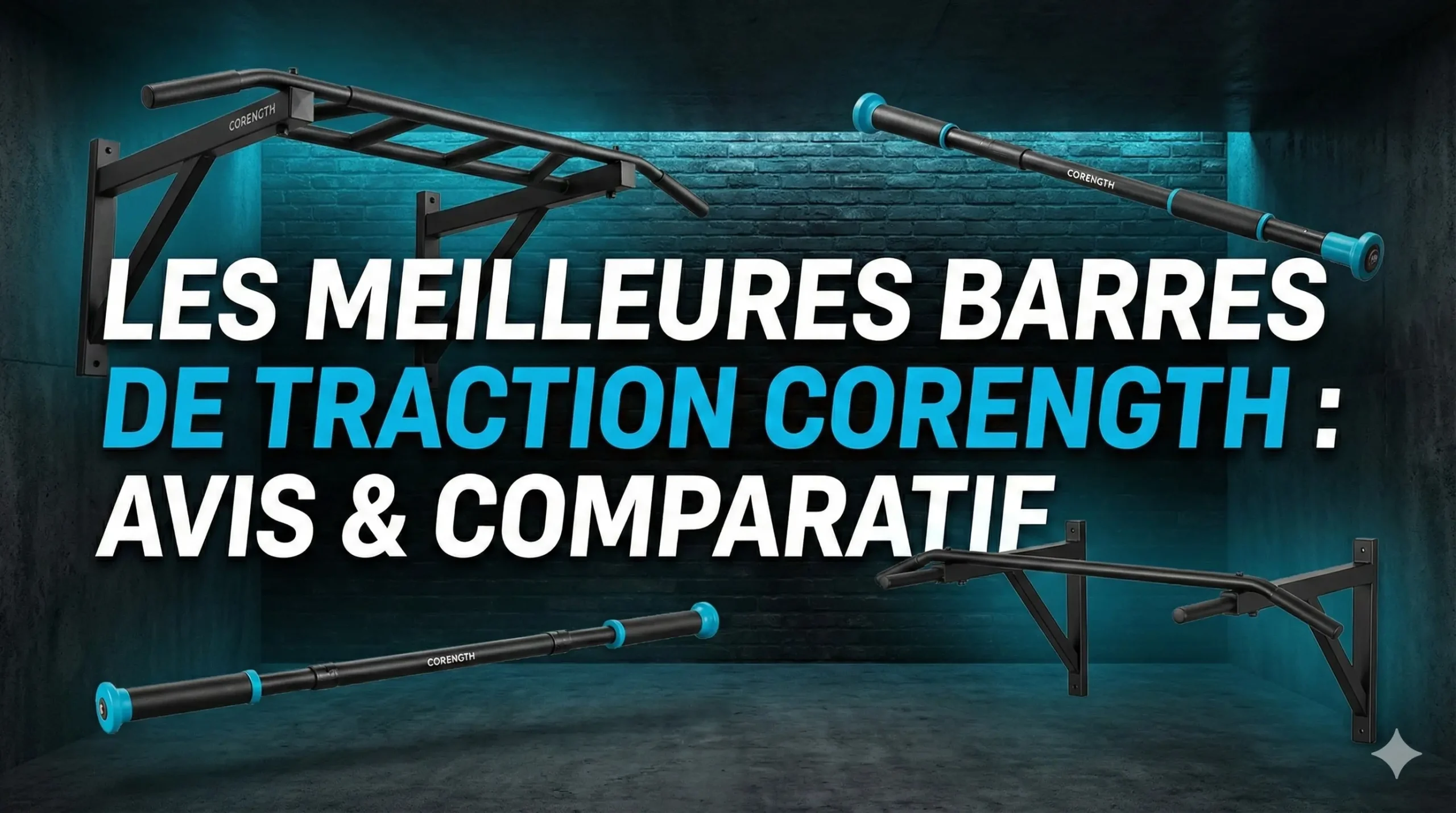 Barre de traction Decathlon fix&eacute;e sur un chambranle de porte