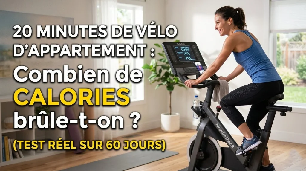 femme qui fait du v&eacute;lo d'appartement