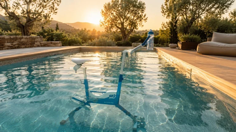 Waterflex WR3 Air aquabike en aluminium anodisé dans une piscine privée
