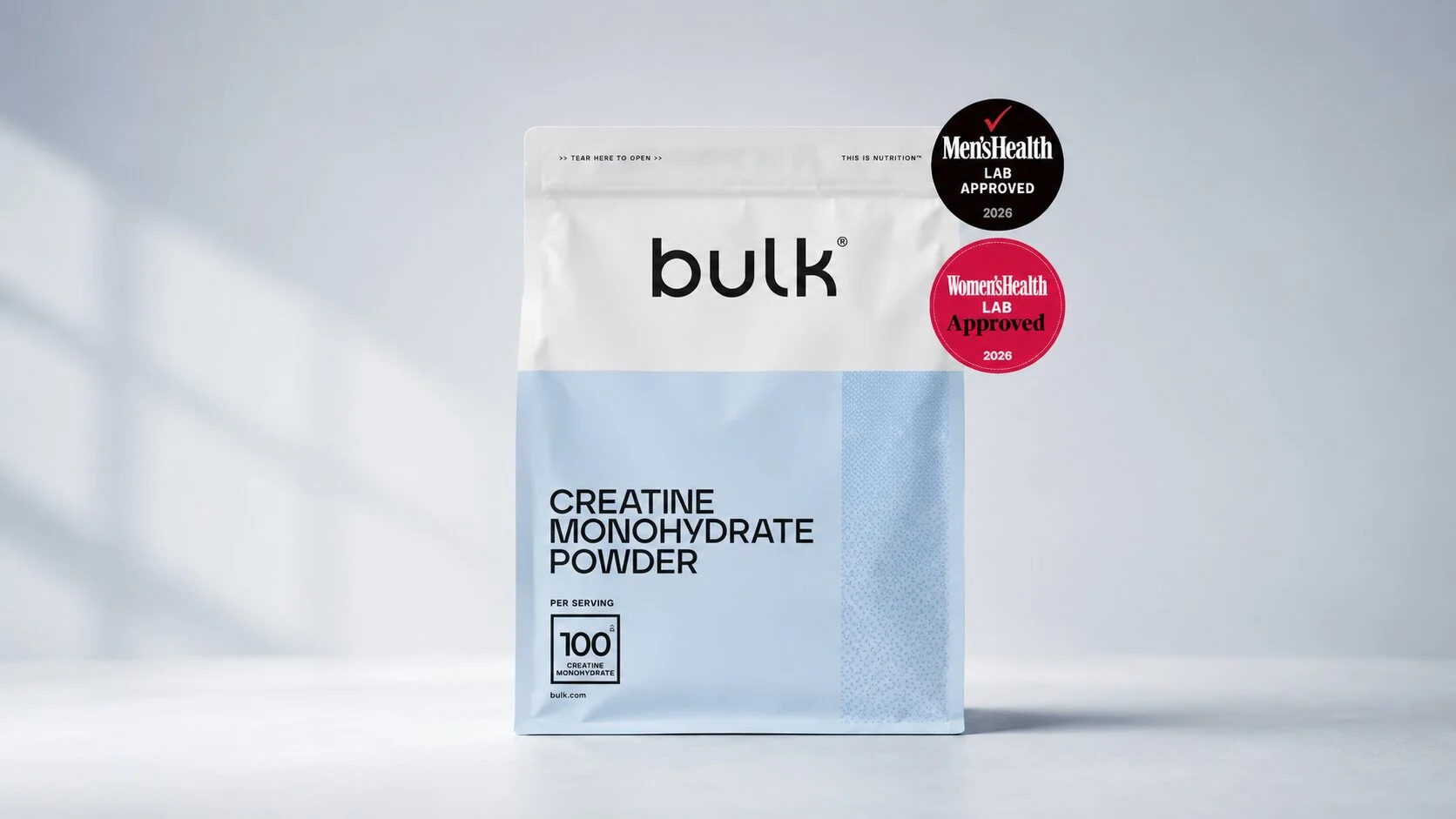 Sachet de cr&eacute;atine monohydrate Bulk 500 g en poudre pour la musculation