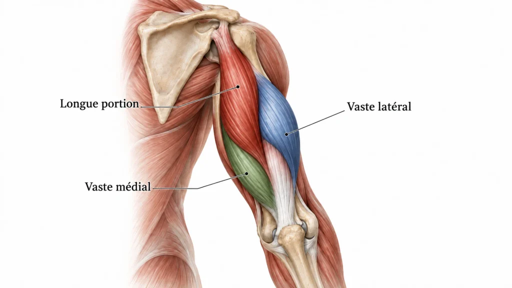 image illustratif de l'anatomie du triceps